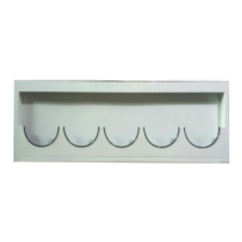 JINANXING/锦安行 壁挂式镀锌钢板安全帽架 JCH-AMJ-05 1层5格 1300×60×450mm 板厚1.35mm 1个