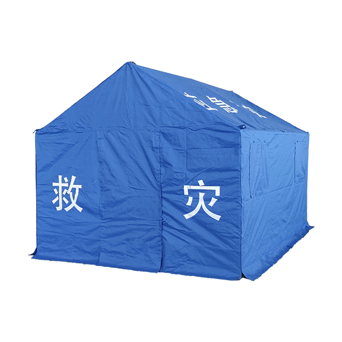 JINGLUFA/京路发 救灾帐篷 JLF-JZ-F 3×4m 天蓝色 600D加厚防雨牛津布 镀锌圆管 边高1.8m 顶高2.55m 1顶