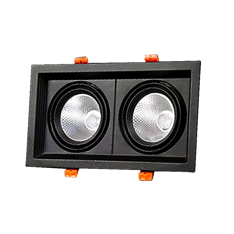 HU/沪字牌 格栅射灯斗胆灯 HZP-GSD22 328×188mm 4000K 2×25W 1个
