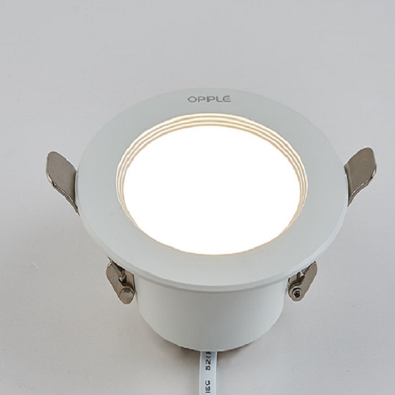 OPPLE/欧普 铂钻4代系列筒灯 9W-3000K-4寸-金属白 1个