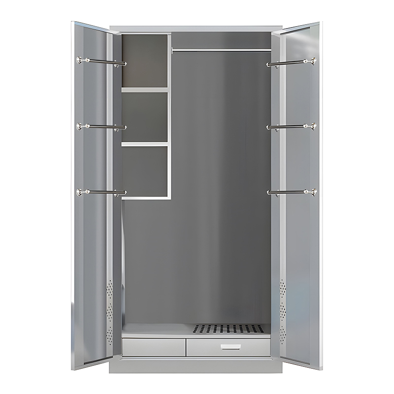 KY/锴源 双门清洁柜 KY-B27-1 尺寸900×400×1800mm 层板承重25kg 不锈钢本色 1台