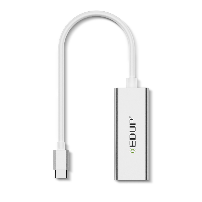 EDUP/ 翼联 网卡 EP-9802 Type-C千兆有线网卡 USB-C转RJ45网口转换器网线转接头 苹果笔记本电脑扩展坞手机转接头拓展坞 1个