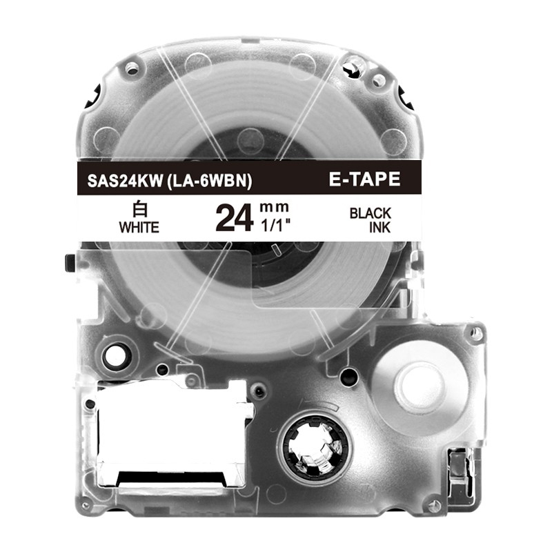 GANGYE 标签带 SAS24KW 白底黑字 24mm×8m 1卷