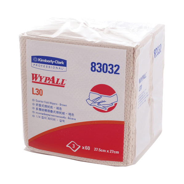 KIMBERLY-CLARK/金佰利 WYPALL*劲拭*L30折叠式工业擦拭纸 83032 棕色 27*27.5cm 木浆 1包
