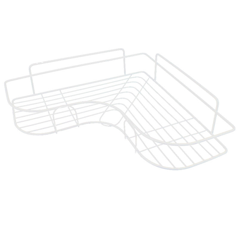 ICEY/冰禹 免打孔转角置物架 BYll-1182系列 三角款-白色 360×267×60mm 1个
