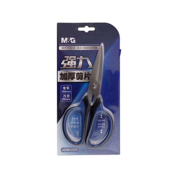 M&G/晨光 强力剪刀 ASSN2245 190mm 蓝色 1把