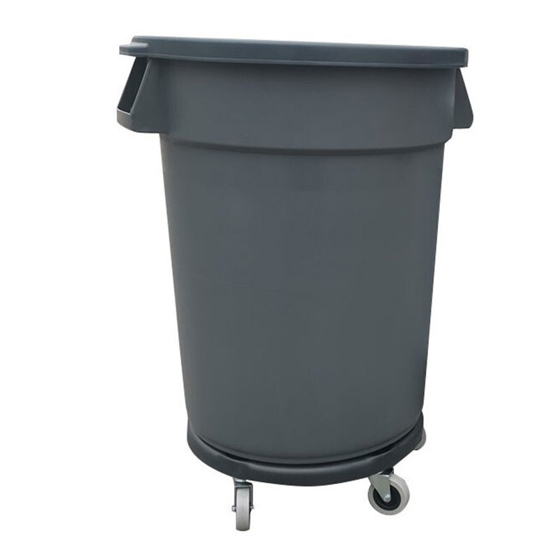 ICEY/冰禹 C型水桶环卫垃圾桶 BYll-1200系列 80L(带盖带底座) φ485×φ395×575mm 灰色 1个