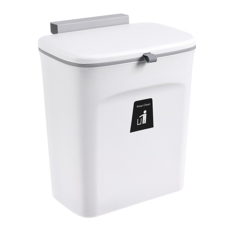 ICEY/冰禹 壁挂式滑盖垃圾桶 BYll-1208 白色 9L 23.5×13×29.5cm 1个