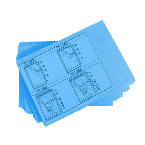 JYS/京研社 工程蓝图纸 JYS00056 A3 80g 500张×4包 蓝图纸 双面 铂金蓝尊享 1箱