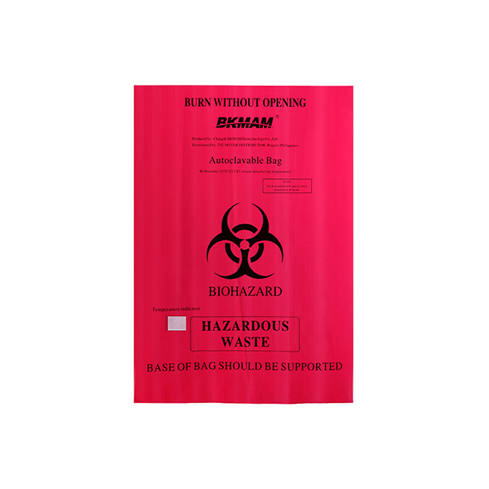BKMAM/比克曼生物 耐高温医疗垃圾袋 PP复合膜材质 红色 70×90cm 带变色指示标 尺寸为周长 1袋