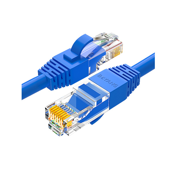BOYANG/ 博扬 超五类网络跳线 BY-535B 非屏蔽 千兆 CAT5e(24AWG) 无氧铜双绞线 35m 蓝色 POE供电 工程布线 1根