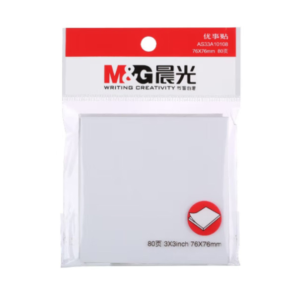 M&G/晨光 3X3便条纸 YS-45 76×76mm 白色 80页 1包