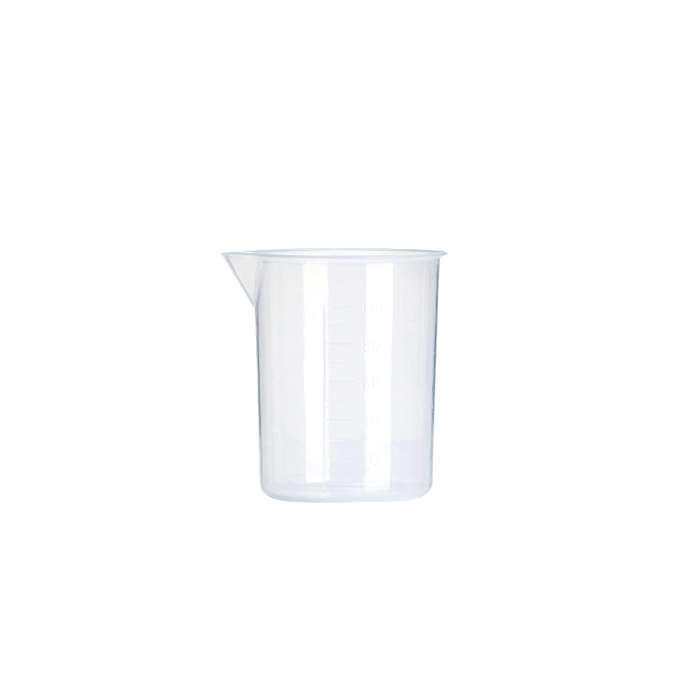 BKMAM/比克曼生物 塑料量杯 无柄 100mL 上口径5.41cm 下口径4.91cm 高6.71cm 1个