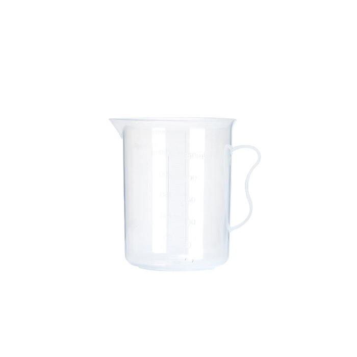BKMAM/比克曼生物 塑料量杯 有柄 250mL 上口径7.63cm 下口径6.77cm 高9.41cm 1个