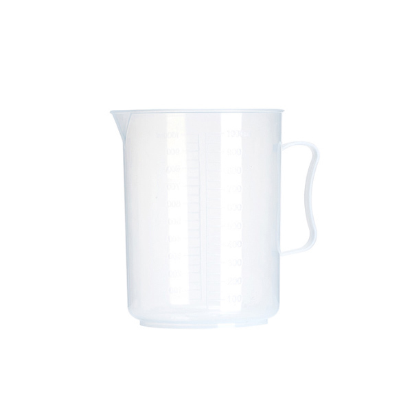 WJZX/五金专选 塑料量杯 有柄 1L 上口径11.12cm 下口径9.81cm 高14.33cm 1个