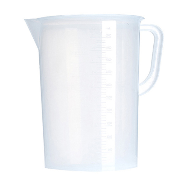 BKMAM/比克曼生物 塑料量杯 有柄 5L 上口径19.62cm 下口径16.44cm 高26.32cm 1个