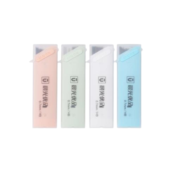 M&G/晨光 优品铅芯 ASL37402 HB 0.5mm 蓝色/白色/粉色/绿色 外壳颜色随机 20根 1盒