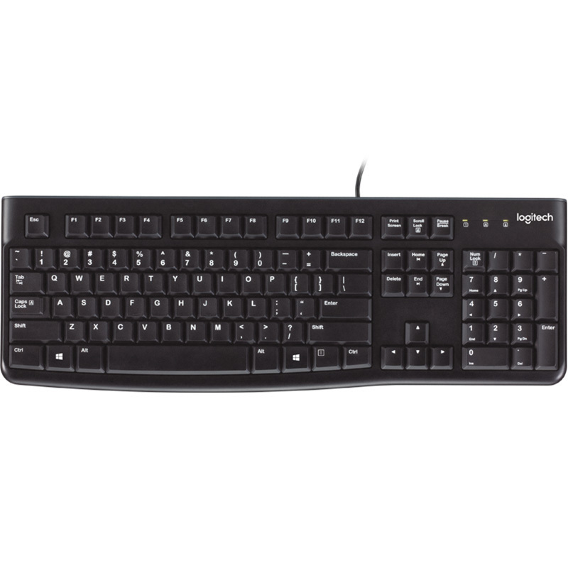 LOGITECH/罗技 键盘 k120 USB 黑色 1个