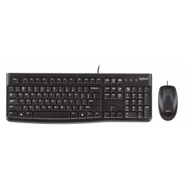 LOGITECH/罗技 键鼠套装 mk120 USB 黑色 1套