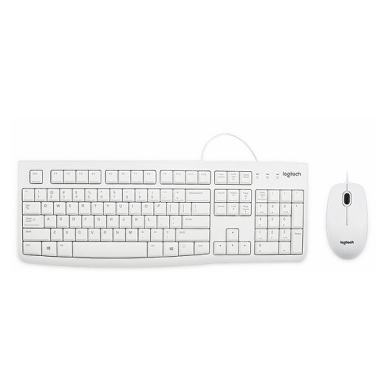 LOGITECH/罗技 键鼠套装 mk120 USB 白色 1套