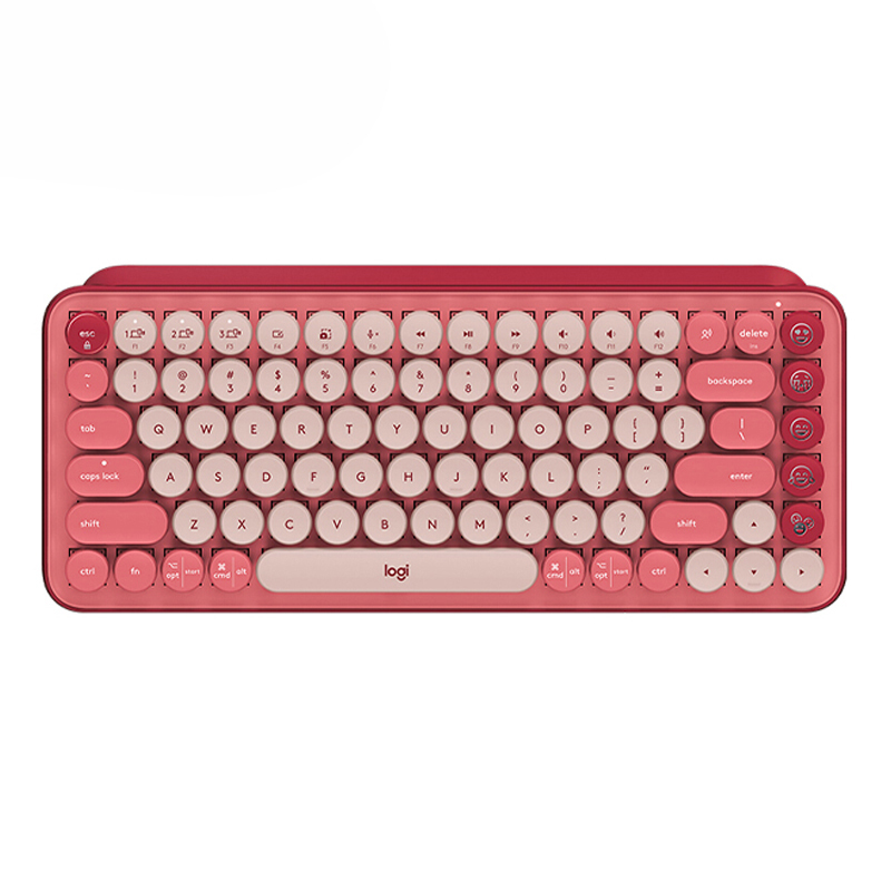 LOGITECH/罗技 键盘 pop keys电幻粉 USB 1个