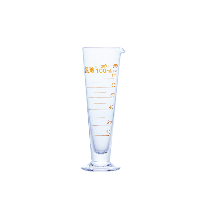 XB/湘玻 玻璃三角量杯 100mL 分度值10mL 容许误差±1.5mL 1个