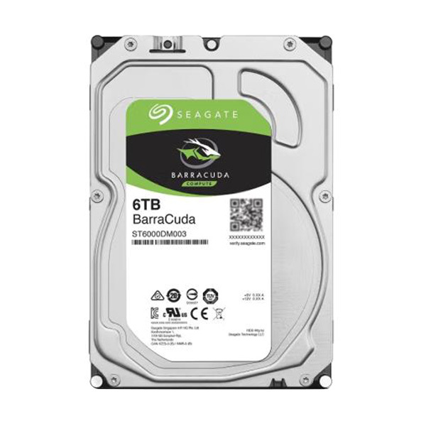 SEAGATE/希捷 机械硬盘 ST6000DM003 SATA接口 希捷酷鱼BarraCuda系列 6TB 256MB 5400RPM 1个