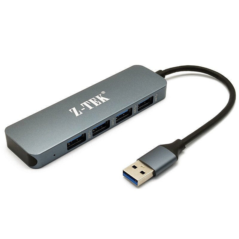 Z-TEK/力特 USB3.0分线器 ZY315 4口 150mm 银色 1个