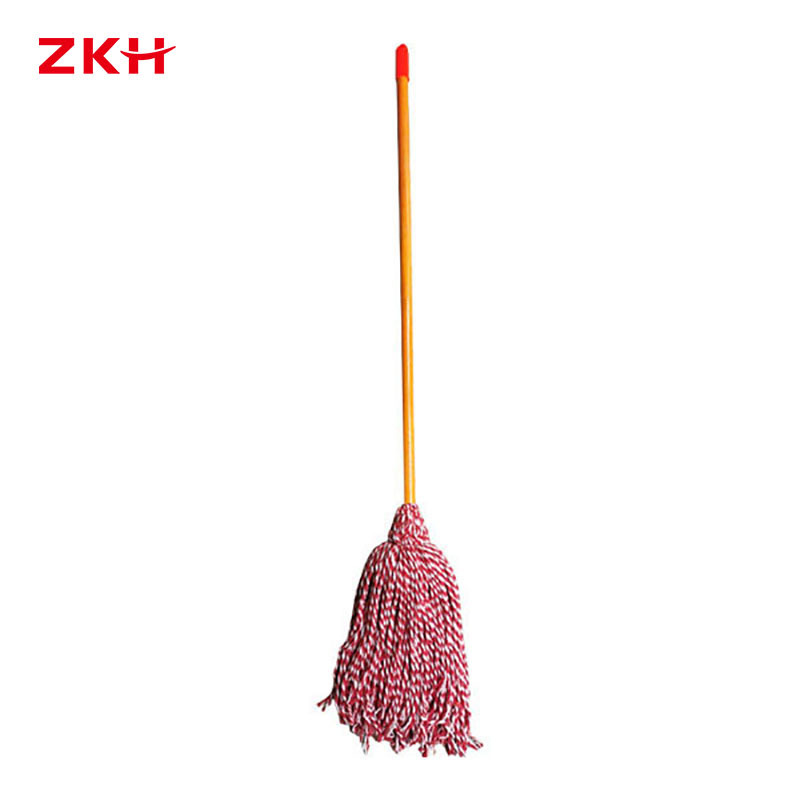 ZKH/震坤行 棉线木杆拖把 Z1033001 蓝白色/红白色 颜色随机 1把