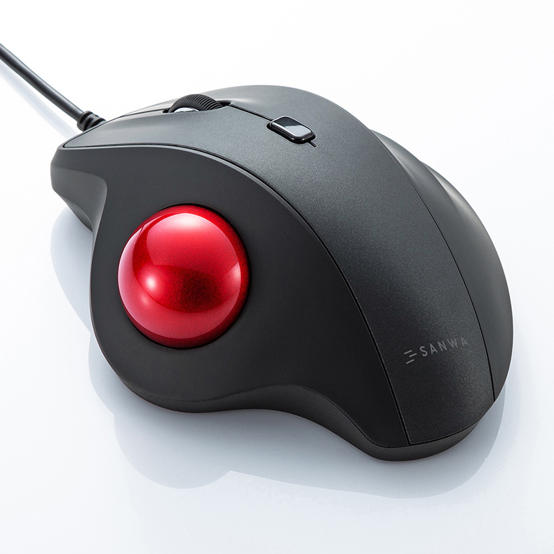 SANWA/山业 轨迹球有线鼠标 GMATB128BK USB 黑色 1个