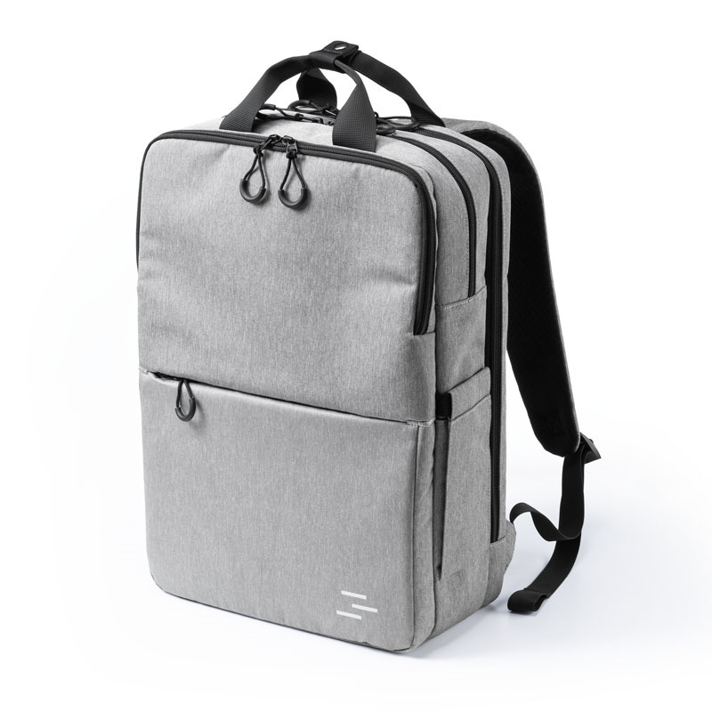 SANWA/山业 商务休闲立体双肩电脑包 BAG-BPC9GY 16" 灰色 1个