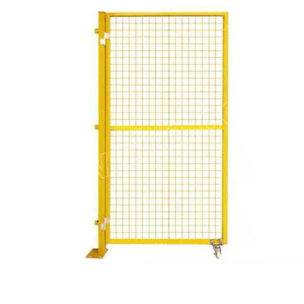 WEIMAN/唯曼 单开门车间低碳钢丝隔离栏 高2m 宽1m 黄色 含围栏×1+立柱×1+轮×1 1组