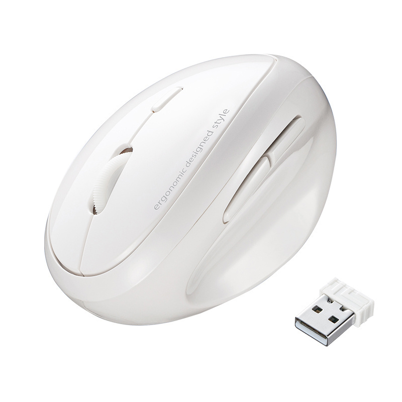 SANWA/山业 无线鼠标人体工学设计 GMAERGW17W USB 白色 1个