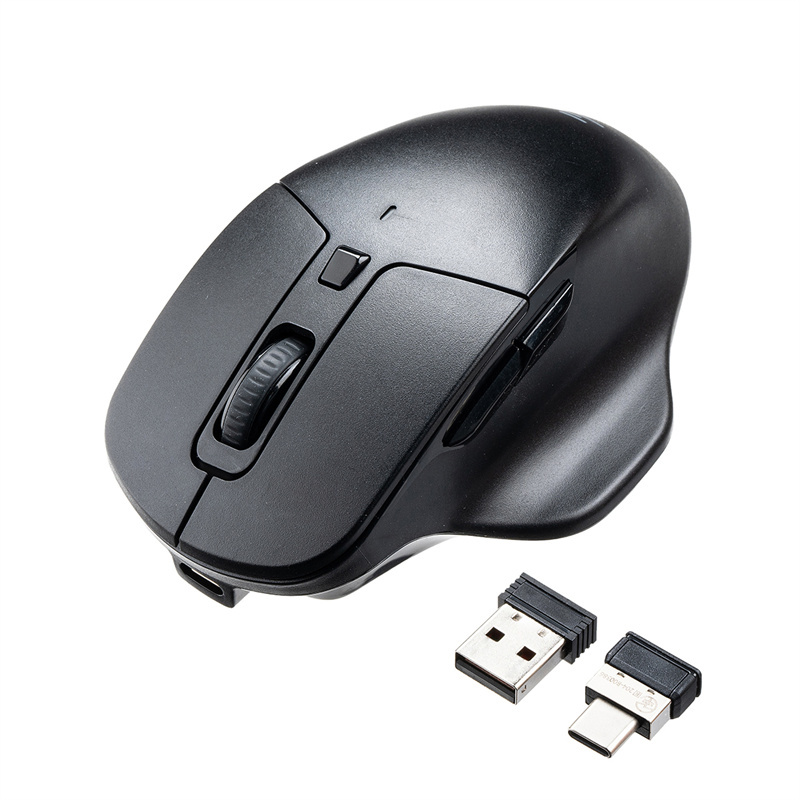 SANWA/山业 人体工学鼠标4模款 GMAWBT175 USB/蓝牙 黑色 1个