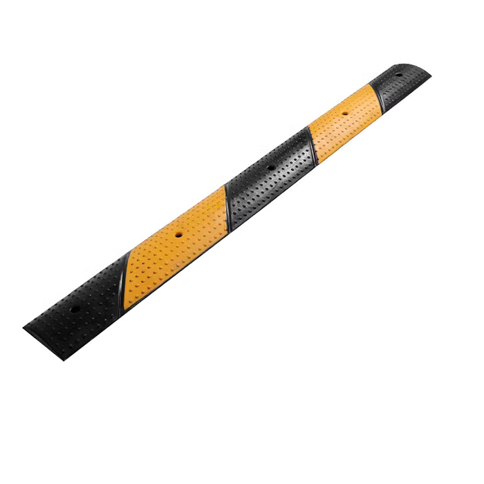 YUETONG/月桐 微型橡胶减速带 YT-JSW01 含安装螺丝 1000×100×20mm 黄黑色 约1.8kg 1个