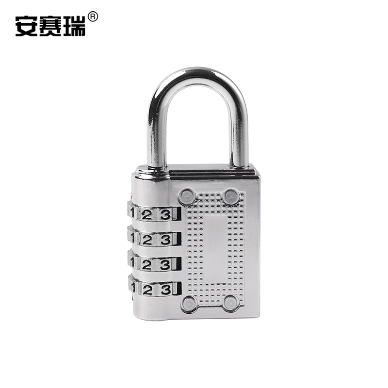 SAFEWARE/安赛瑞 密码挂锁 520145 40×14×79mm 锁梁直径6.2mm 闪亮银 1把