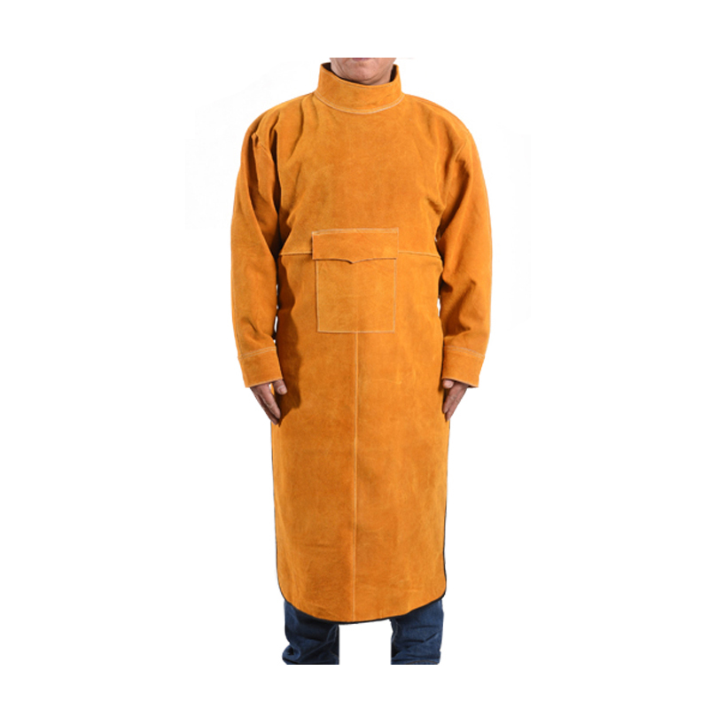 CNMF/谋福 耐高温隔热围裙防烫电焊服 普通款 XL 黄色 1件