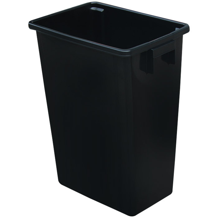 INDASBECK/英达斯贝克 无盖垃圾桶 TWG-60LBK 60L 黑色 1个