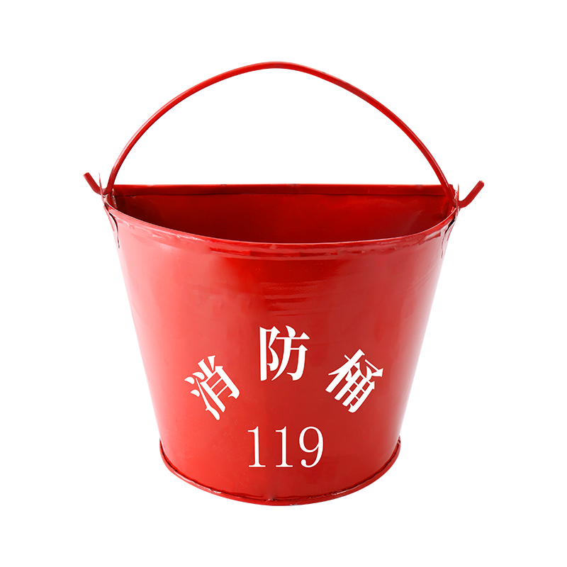 STATE AID/援邦 消防半圆桶 XF-T-H 上口径280mm 高度210mm 底部尺寸190mm 红色 厚0.4mm 容量8L 1个