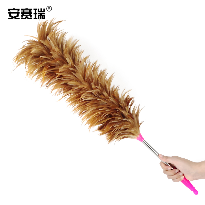 SAFEWARE/安赛瑞 鸡毛掸子 23938 64cm 羽毛长度37cm 深褐色 1个