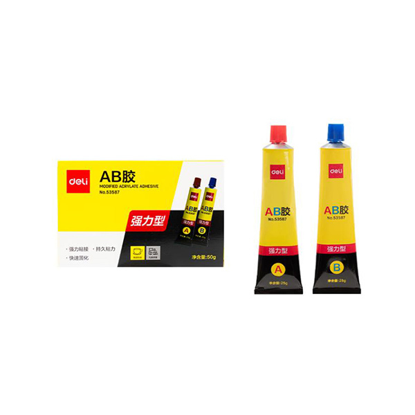 DELI/得力 AB胶 53587 透明 50g 1盒