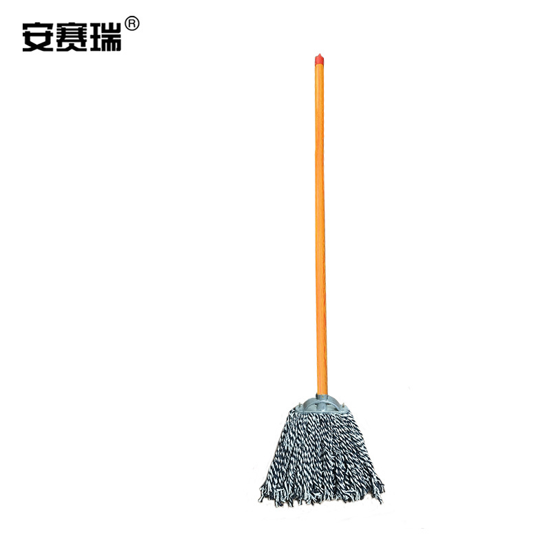 SAFEWARE/安赛瑞 木杆拖把 700567 115×24cm 蓝白色 1个