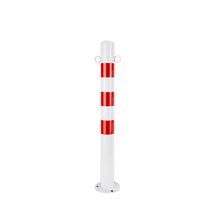 YUETONG/月桐 带环款警示柱 YT-JSZ φ76mm 高750mm 底座φ140mm 红白色 1个