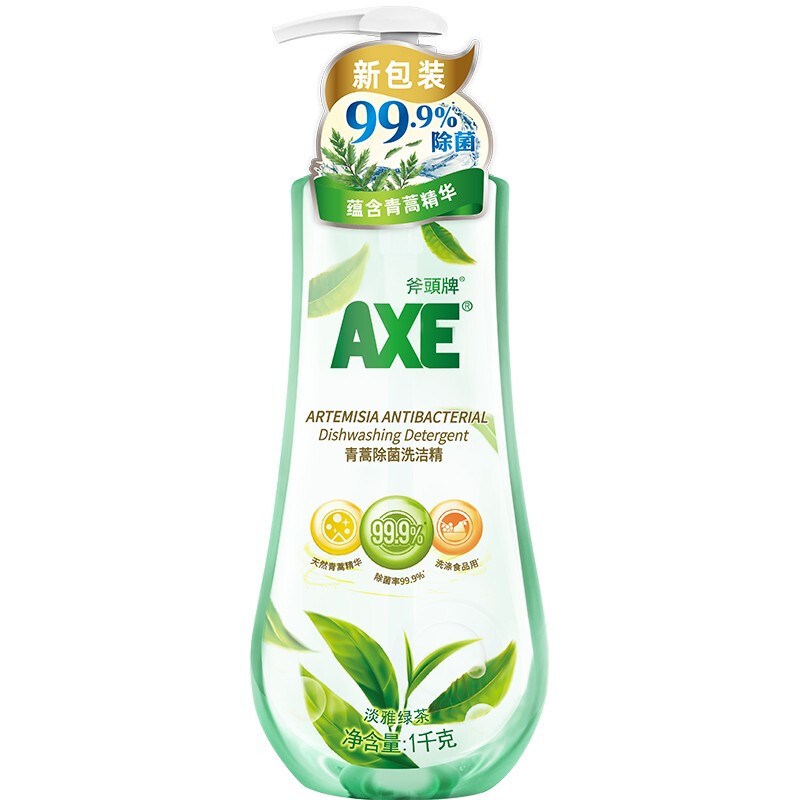 AXE/斧头牌 青蒿除菌淡雅绿茶洗洁精 AXE-01 1kg 1瓶