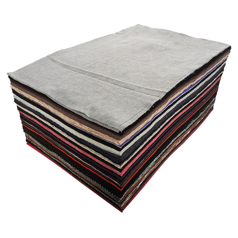 HCFM/汇辰丰棉 全棉工业杂色擦机布 HCFM003 10kg 棉成分85%以上 吸水吸油 30×40cm 规则 1包