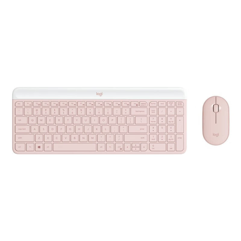LOGITECH/罗技 键鼠套装 MK470 USB 粉色 12个快捷按键 10m范围内连接 1套