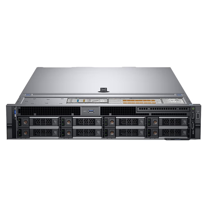 DELL/戴尔 服务器主机 PowerEdge R740 定制 银牌4210×2 32GB×2 8TBSAS×5 H730P DVDRW 750W×2 导轨 6口千兆 Windows Sever 2019(OEM) 1台