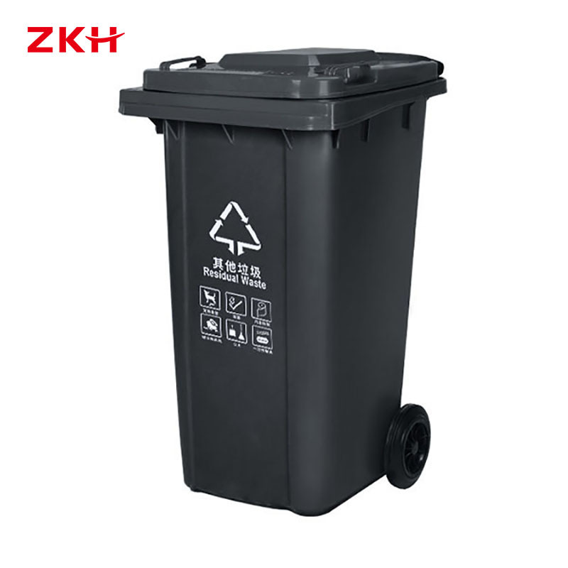 ZKH/震坤行 加厚可挂车分类环卫垃圾桶 ZKH-240L-G 4 720×575×1080mm 240L 灰黑色 1个