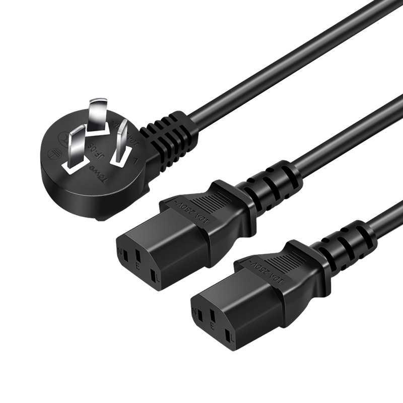 TOWE/同为 10A转2C13电源转换线 TW-F-G10/2C13 3m 一分二 1.5mm² 1根