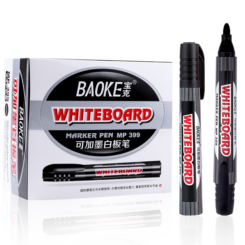 BAOKE/宝克 可加墨白板笔 MP399 黑色 1盒